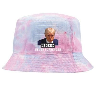 Free Donald Trump Mug Shot President Never Surrender Tie-Dyed Bucket Hat