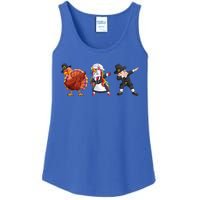 Funny Dabbing Turkey Unicorn Pilgrim Happy Thanksgiving Cute Gift Ladies Essential Tank