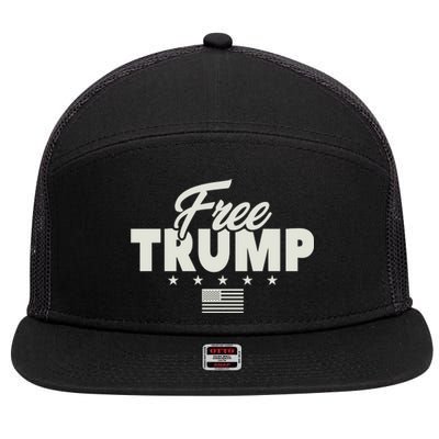 Free Donald Trump American Flag Trump Apparel 7 Panel Mesh Trucker Snapback Hat