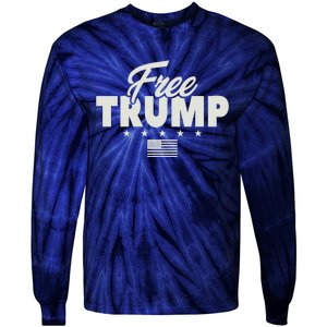 Free Donald Trump American Flag Trump Apparel Tie-Dye Long Sleeve Shirt