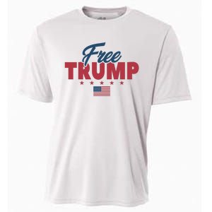 Free Donald Trump American Flag Trump Apparel Cooling Performance Crew T-Shirt