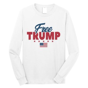 Free Donald Trump American Flag Trump Apparel Long Sleeve Shirt