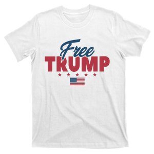 Free Donald Trump American Flag Trump Apparel T-Shirt