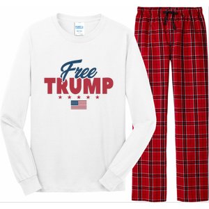 Free Donald Trump American Flag Trump Apparel Long Sleeve Pajama Set