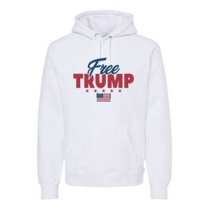 Free Donald Trump American Flag Trump Apparel Premium Hoodie