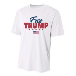 Free Donald Trump American Flag Trump Apparel Performance Sprint T-Shirt