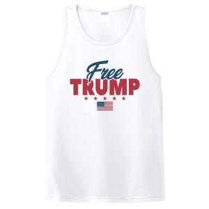 Free Donald Trump American Flag Trump Apparel PosiCharge Competitor Tank