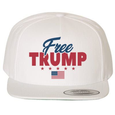 Free Donald Trump American Flag Trump Apparel Wool Snapback Cap