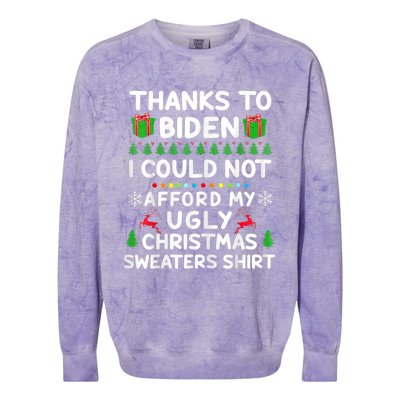 Funny Due To Inflation Ugly Christmas Sweaters Colorblast Crewneck Sweatshirt