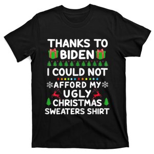 Funny Due To Inflation Ugly Christmas Sweaters T-Shirt