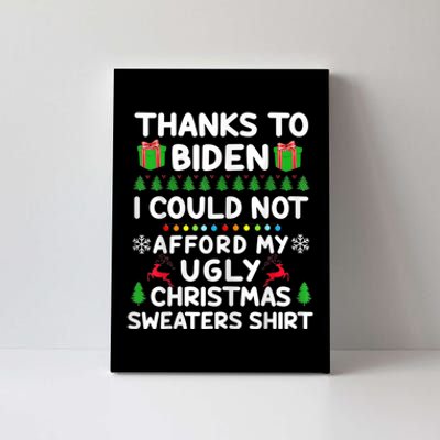 Funny Due To Inflation Ugly Christmas Sweaters Canvas