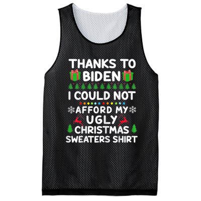 Funny Due To Inflation Ugly Christmas Sweaters Mesh Reversible Basketball Jersey Tank