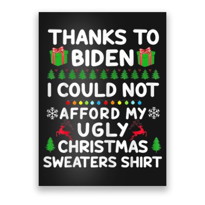 Funny Due To Inflation Ugly Christmas Sweaters Poster