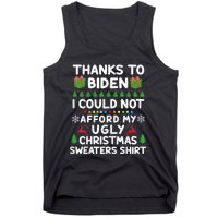 Funny Due To Inflation Ugly Christmas Sweaters Tank Top