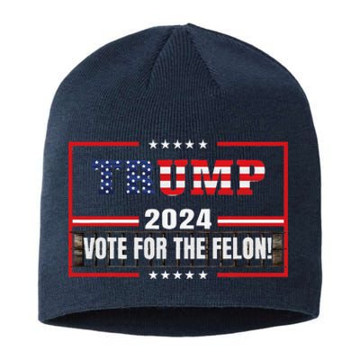 Funny Donald Trump Supporter 2024 Vote For The Felon Sustainable Beanie