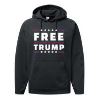 Free Donald Trump Republican Support Performance Fleece Hoodie