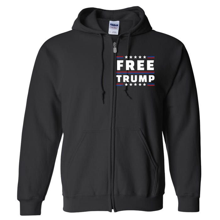 Free Donald Trump Republican Support Full Zip Hoodie