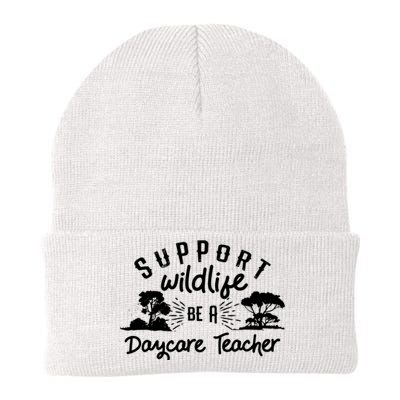 Funny Daycare Teacher Childcare Provider Support Wildlife Knit Cap Winter Beanie