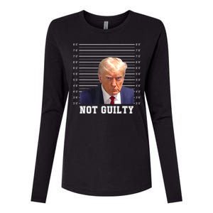 Free Donald Trump Mug Shot Republican President MAGA 2024 Womens Cotton Relaxed Long Sleeve T-Shirt