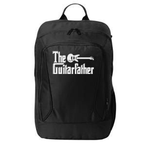 Fathers Day The Guitarfather Musician Guitarist Dad Gift City Backpack