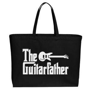 Fathers Day The Guitarfather Musician Guitarist Dad Gift Cotton Canvas Jumbo Tote