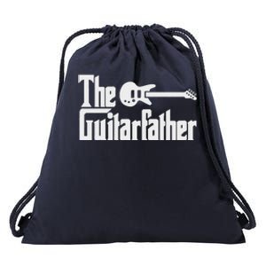 Fathers Day The Guitarfather Musician Guitarist Dad Gift Drawstring Bag