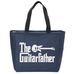 Fathers Day The Guitarfather Musician Guitarist Dad Gift Zip Tote Bag