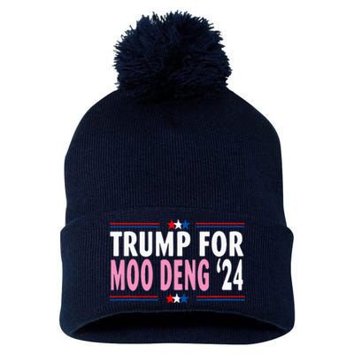 Funny Donald Trump For Moo Deng Cute Hippopotamus 2024 Pom Pom 12in Knit Beanie