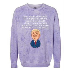 Funny Donald Trump Father's Day Gift Colorblast Crewneck Sweatshirt