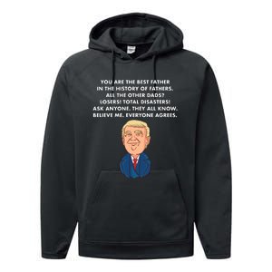 Funny Donald Trump Father's Day Gift Performance Fleece Hoodie