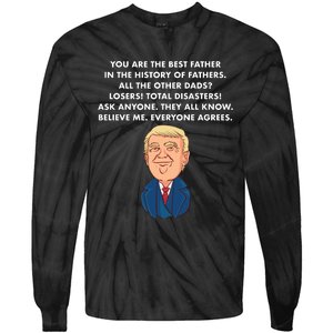 Funny Donald Trump Father's Day Gift Tie-Dye Long Sleeve Shirt