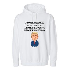 Funny Donald Trump Father's Day Gift Garment-Dyed Fleece Hoodie