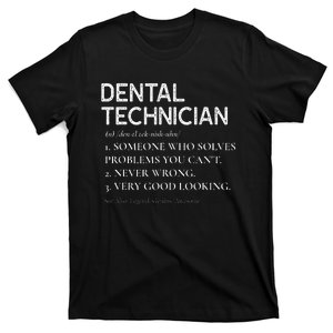 Funny Dental Technician Definition Dentist Tech Dental Lab T-Shirt