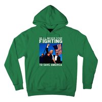 Funny Donald Trump HeLl Never Stop Fighting To Save America Hoodie