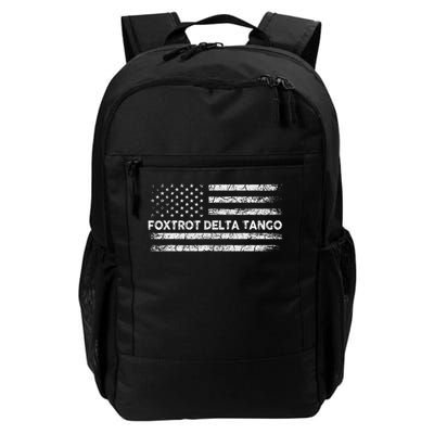 Foxtrots Delta Tangos Funny Us Flag Foxtrots Deltas Tangos Daily Commute Backpack