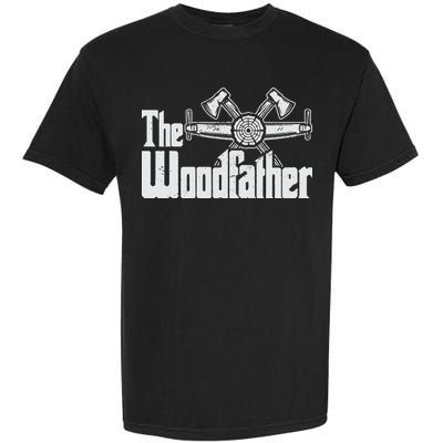 Fathers Day The Woodfather Woodworker Father Garment-Dyed Heavyweight T-Shirt