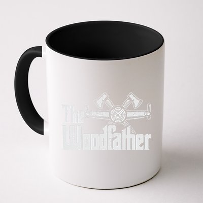 Fathers Day The Woodfather Woodworker Father Mug