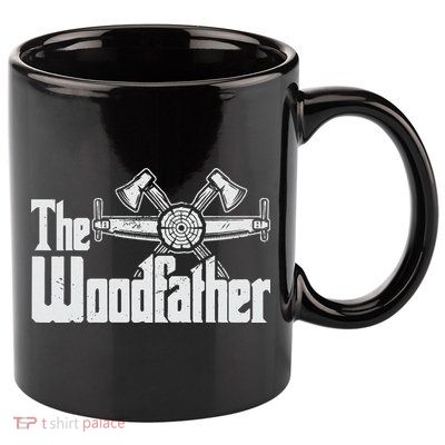 Fathers Day The Woodfather Woodworker Father 11oz C Handle Ceramic Mug