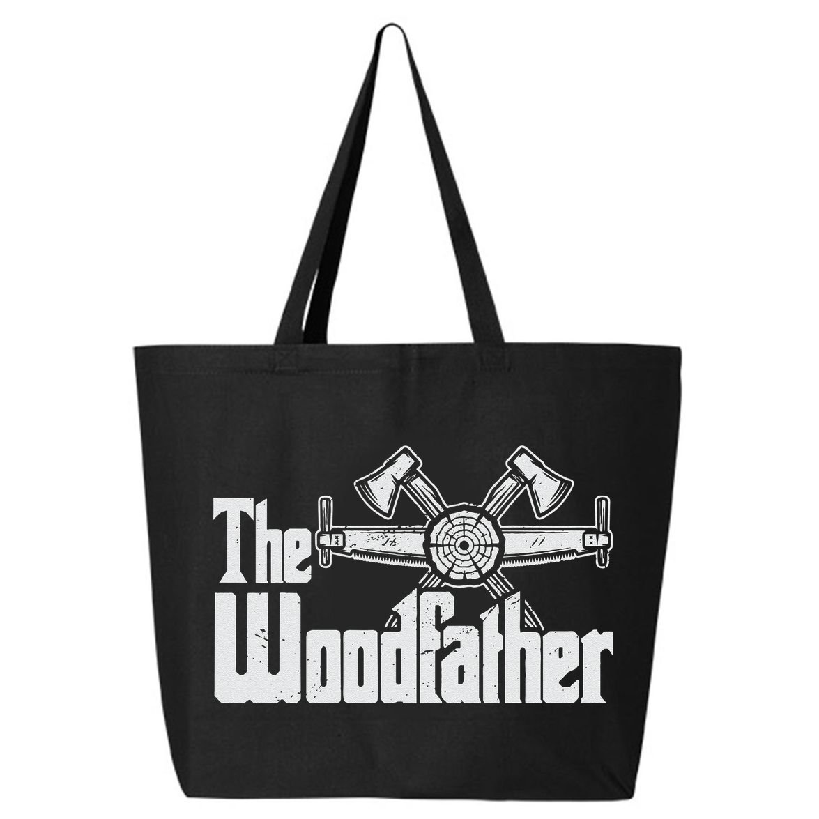Fathers Day The Woodfather Woodworker Father 25L Jumbo Tote