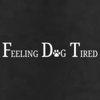 Feeling Dog Tired   7 Panel Mesh Trucker Snapback Hat