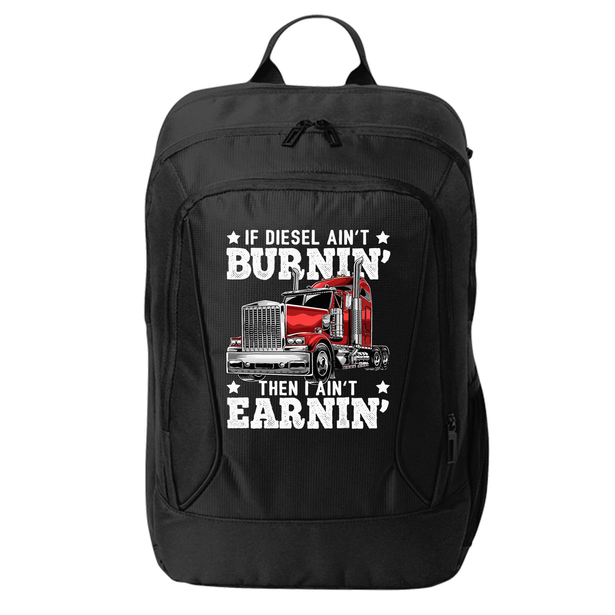 Funny Diesel Trucker Big Rig Semitrailer Truck Driver City Backpack