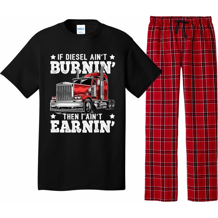 Funny Diesel Trucker Big Rig Semitrailer Truck Driver Pajama Set