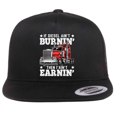 Funny Diesel Trucker Big Rig Semitrailer Truck Driver Flatbill Hat