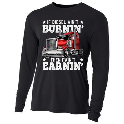 Funny Diesel Trucker Big Rig Semitrailer Truck Driver Cooling Performance Long Sleeve Crew