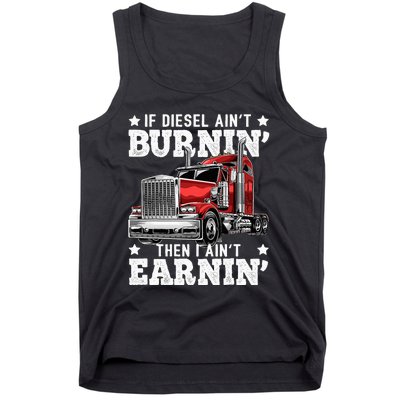 Funny Diesel Trucker Big Rig Semitrailer Truck Driver Tank Top