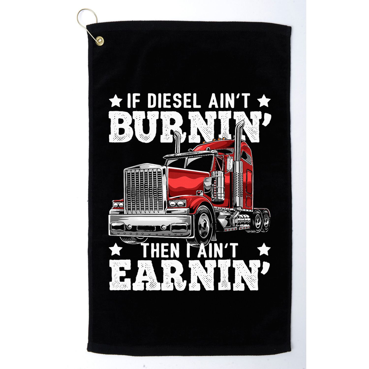 Funny Diesel Trucker Big Rig Semitrailer Truck Driver Golf Towel