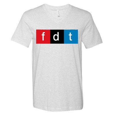 Foxtrot Delta Tango Protest Pun V-Neck T-Shirt