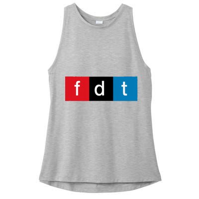 Foxtrot Delta Tango Protest Pun Ladies PosiCharge Tri-Blend Wicking Tank