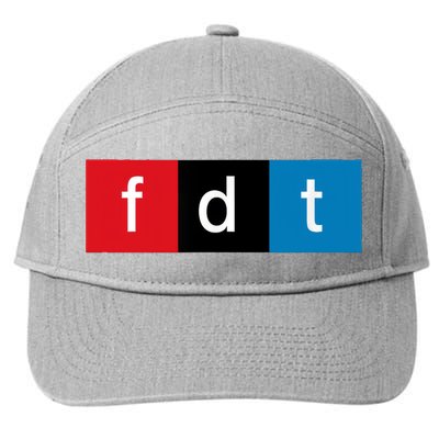Foxtrot Delta Tango Protest Pun 7-Panel Snapback Hat