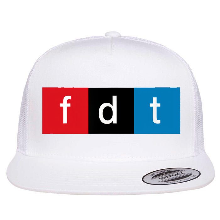 Foxtrot Delta Tango Protest Pun Flat Bill Trucker Hat